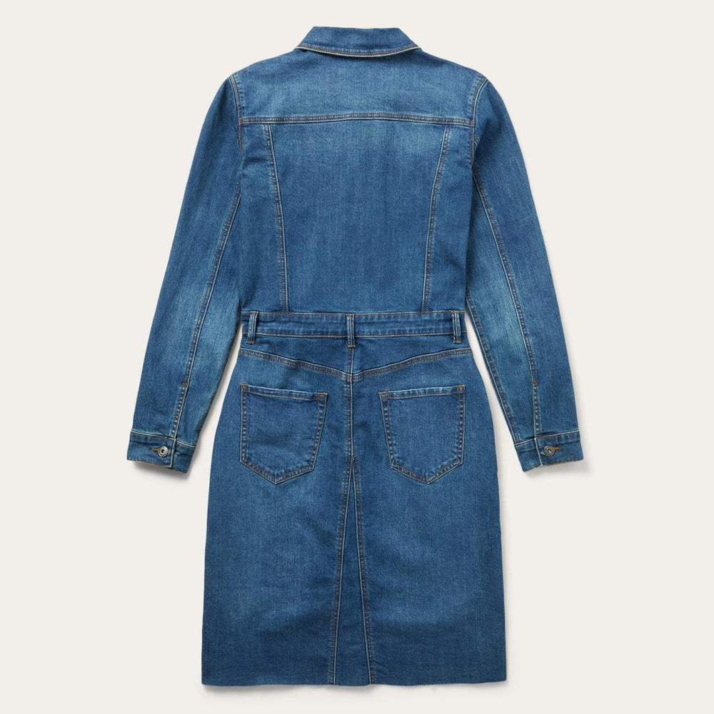 Premium Denim Shirt Dress Blue | Women Stetson Shirt Dresses