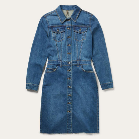 Premium Denim Shirt Dress Blue | Women Stetson Shirt Dresses