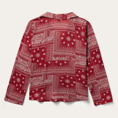 Red Bandana Patchwork Blouse Red | Women Stetson Blouses