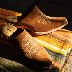 Reed Western Mules Brown | Women Stetson Mules