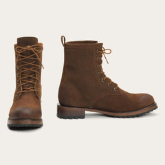 Sam Lace Up Brown Suede | Women Stetson Shorties