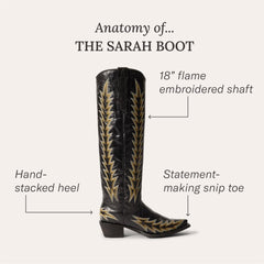 Sarah Boots Black | Women Stetson Western