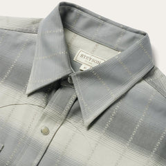 Serape Dobby Twill Western Shirt Brown | Men Stetson Western Shirts