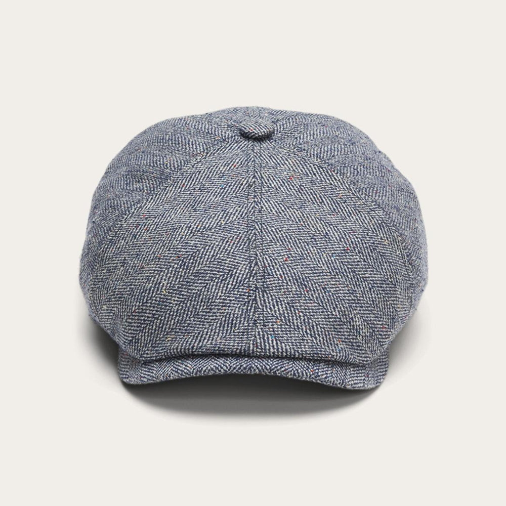 Silk Six-Panel Cap Blue Herringbone | Men/Women Stetson Caps & Truckers