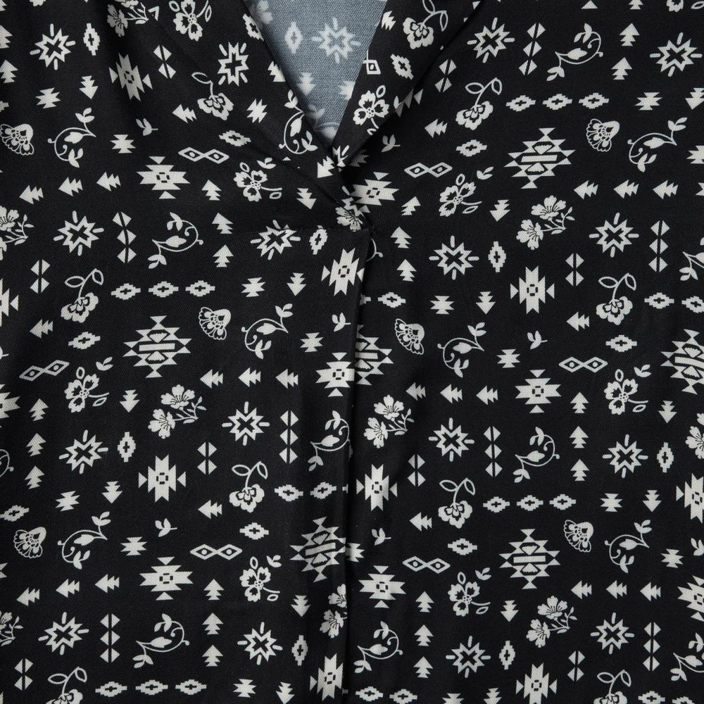 Southwestern Ditzy Print Blouse Black | Women Stetson Blouses