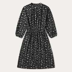 Southwestern Ditzy Print Dress Black | Women Stetson Midi