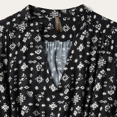 Southwestern Ditzy Print Dress Black | Women Stetson Midi