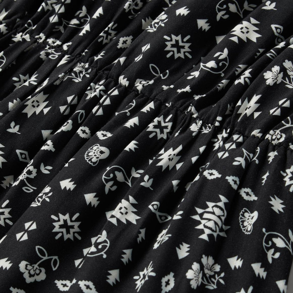 Southwestern Ditzy Print Dress Black | Women Stetson Midi