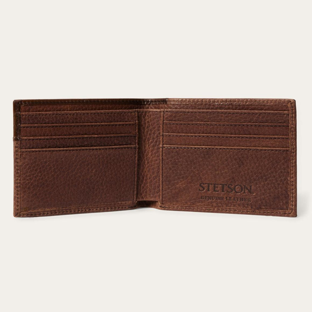 Steer Head Bi-Fold Wallet Brown | Men Stetson Wallets