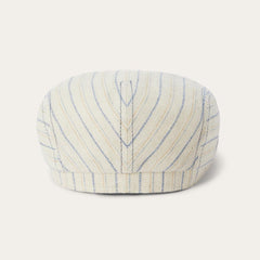 Striped Linen Driver Cap Off White With Stripes | Men/Women Stetson Caps & Truckers