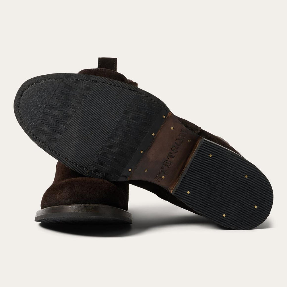 Suede Beat Chelsea Boot Dark Brown | Men Stetson Chukka
