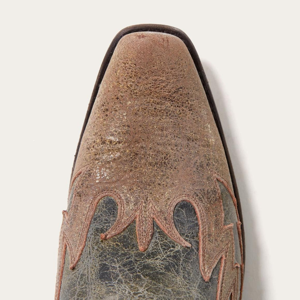 Sundance Kid Washed Crater Black Cowboy Boot Black | Men Stetson Western