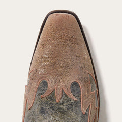 Sundance Kid Washed Crater Black Cowboy Boot Black | Men Stetson Western