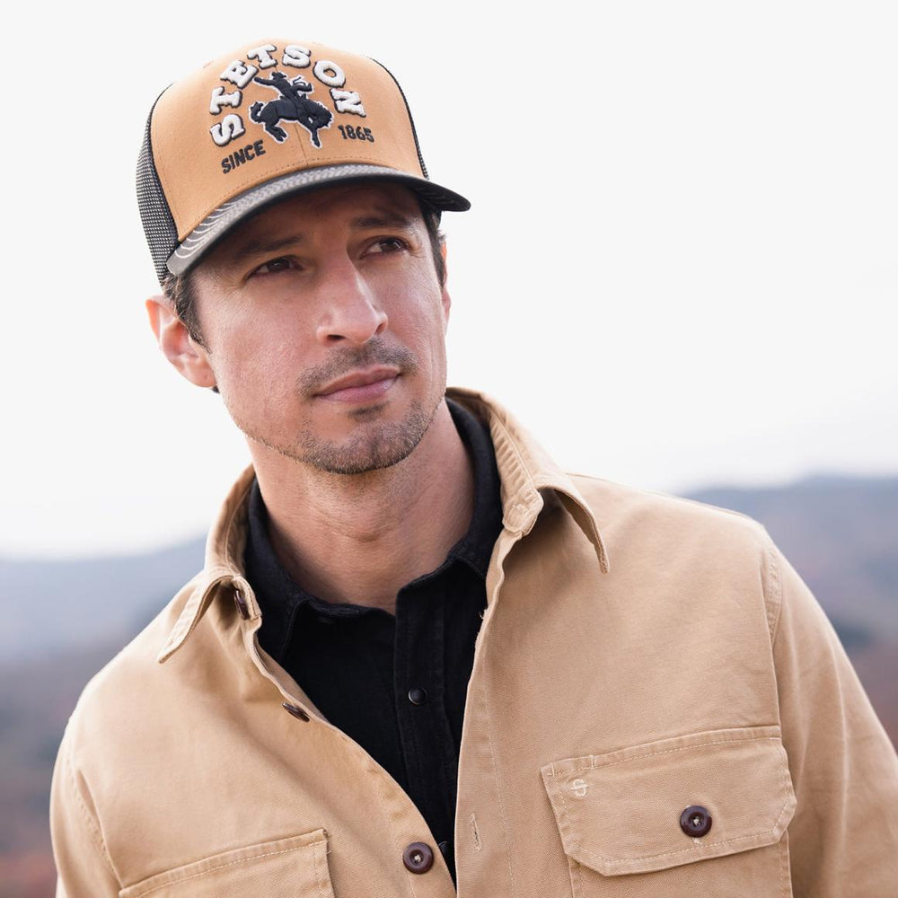 Tan Cowboy Trucker Cap Tan | Men/Women Stetson Caps & Truckers