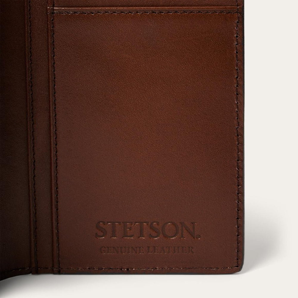 Tooled Checkbook Brown | Men Stetson Wallets