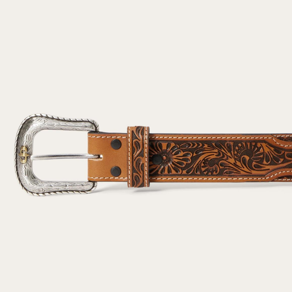Tooled Tab Belt Cognac | Men Stetson Belts