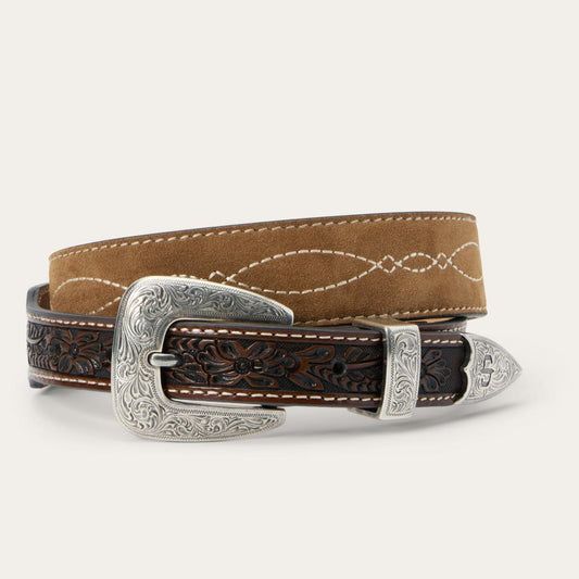 Tooled Tapered Belt Brown/sand | Men Stetson Belts