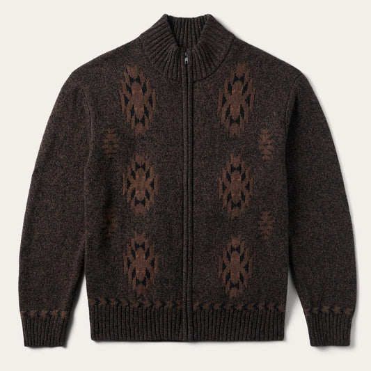 Vertical Aztec Cardigan Brown | Men Stetson Sweaters & Hoodies