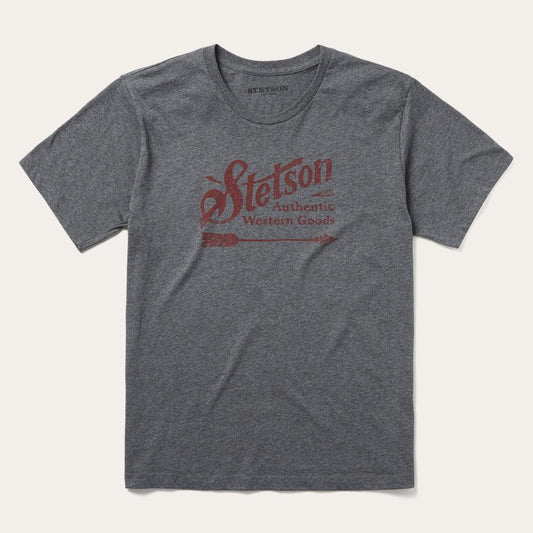 Vintage Arrow Graphic Tee Grey | Men Stetson Tees