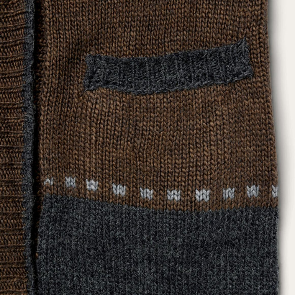Vintage Steer Head Cardigan Brown | Women Stetson Sweaters