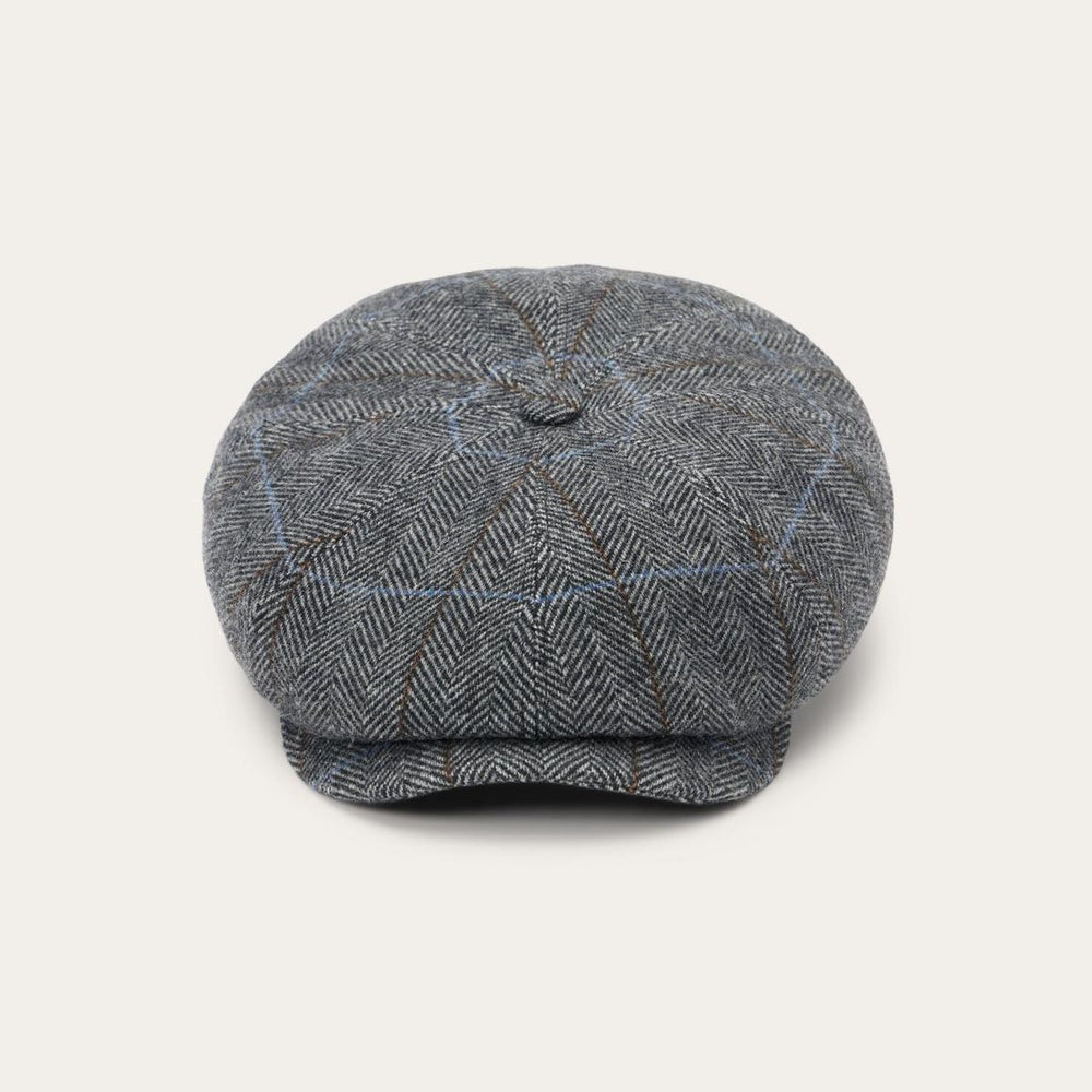 Wool Herringbone Hatteras Cap Grey Herringbone | Men/Women Stetson Caps & Truckers