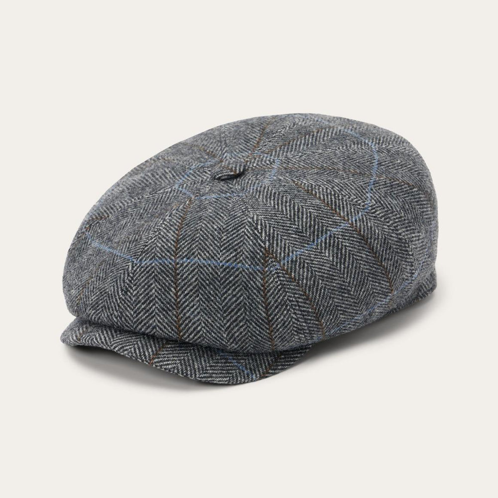 Wool Herringbone Hatteras Cap Grey Herringbone | Men/Women Stetson Caps & Truckers