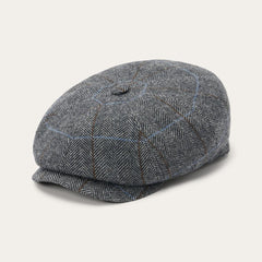 Wool Herringbone Hatteras Cap Grey Herringbone | Men/Women Stetson Caps & Truckers