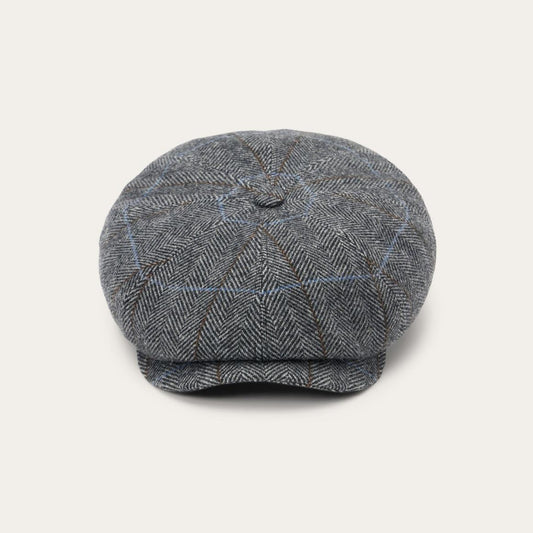 Wool Herringbone Hatteras Cap Grey Herringbone | Men/Women Stetson Caps & Truckers