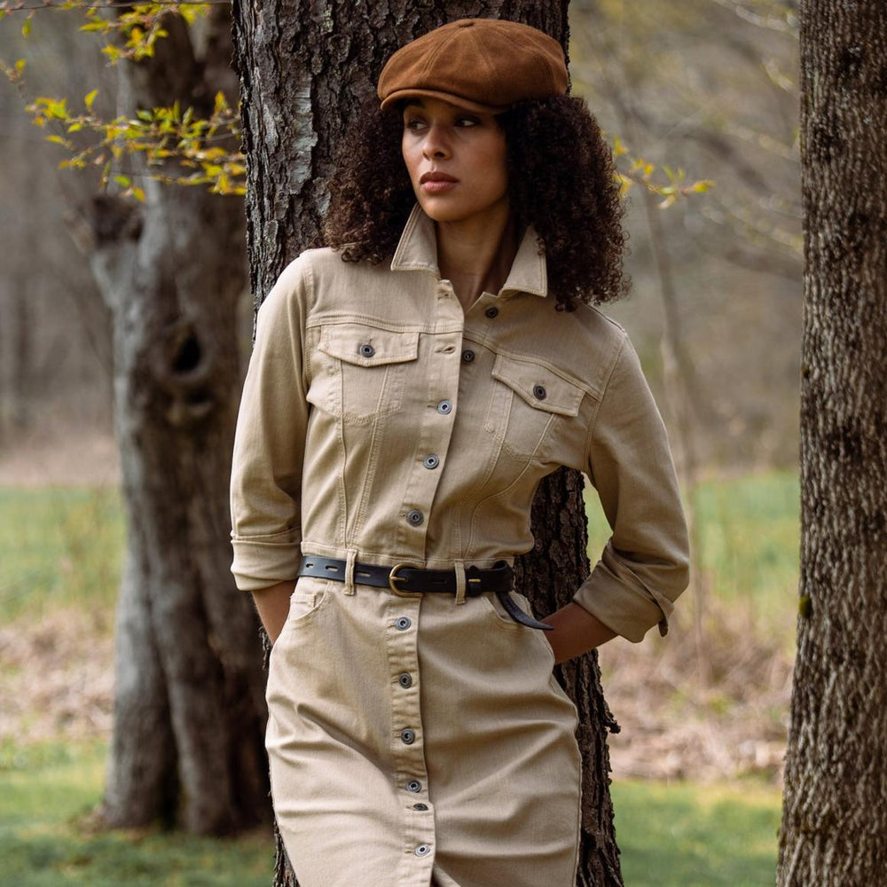 Workwear Inspired Shirt Dress Tan | Women Stetson Mini