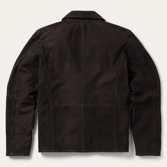 Zip Front Suede Leather Jacket Brown | Men Stetson Jackets
