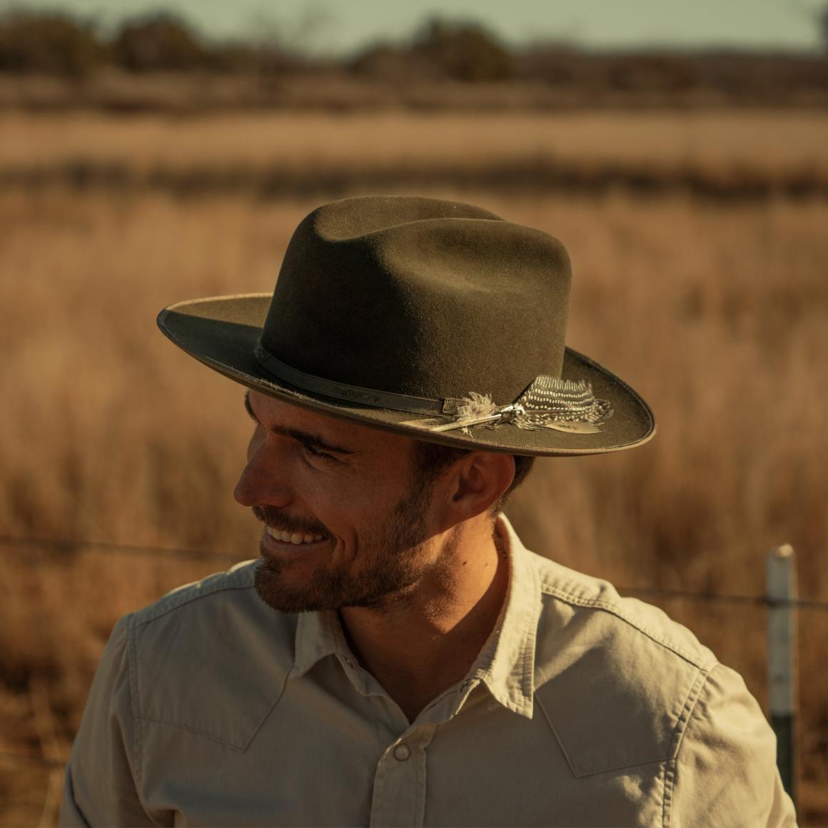 1865 Distressed Open Road Royal Deluxe Walnut | Men/Women Stetson Fedora