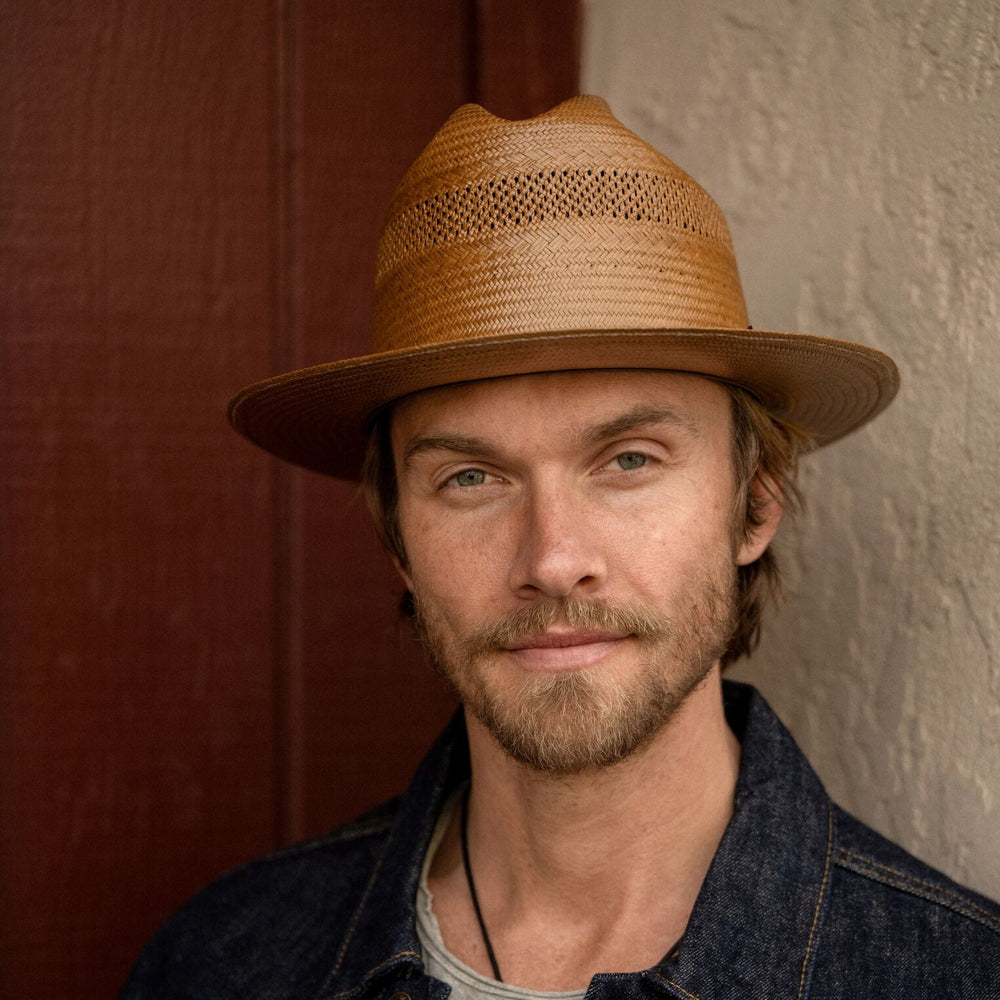 Open Road Vented Straw Cowboy Hat Cognac | Stetson