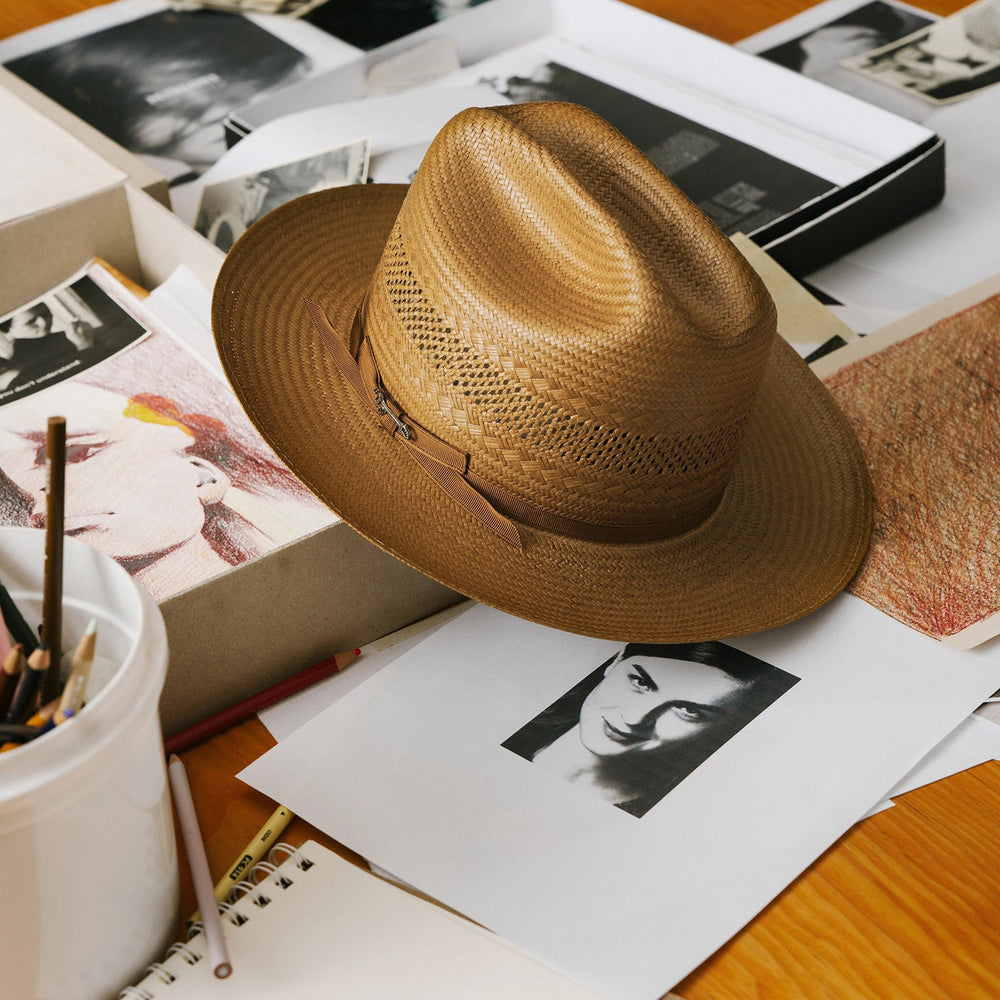Open Road Vented Straw Cowboy Hat Cognac | Stetson