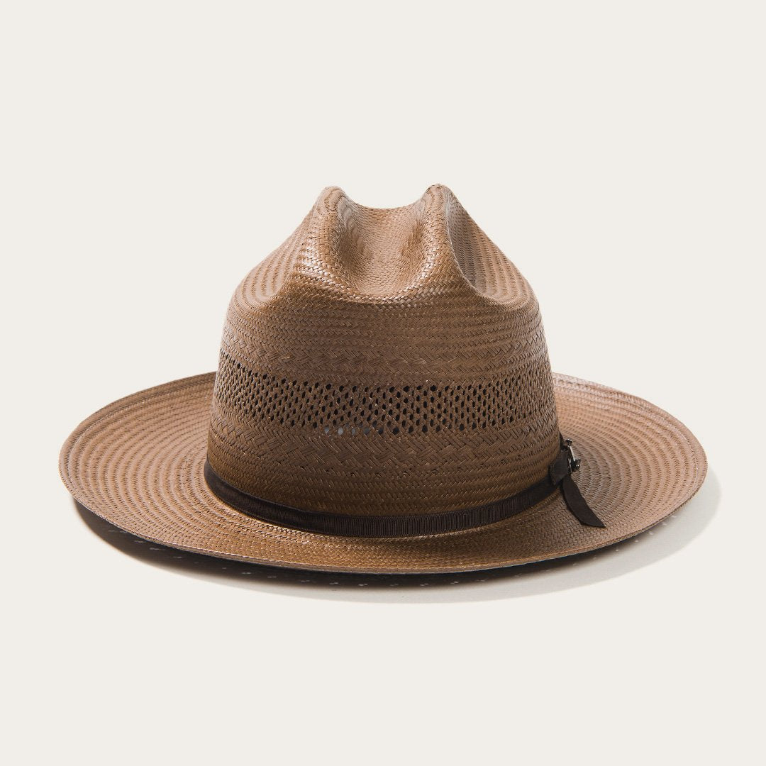 Open Road Vented Straw Cowboy Hat Chocolate | Stetson