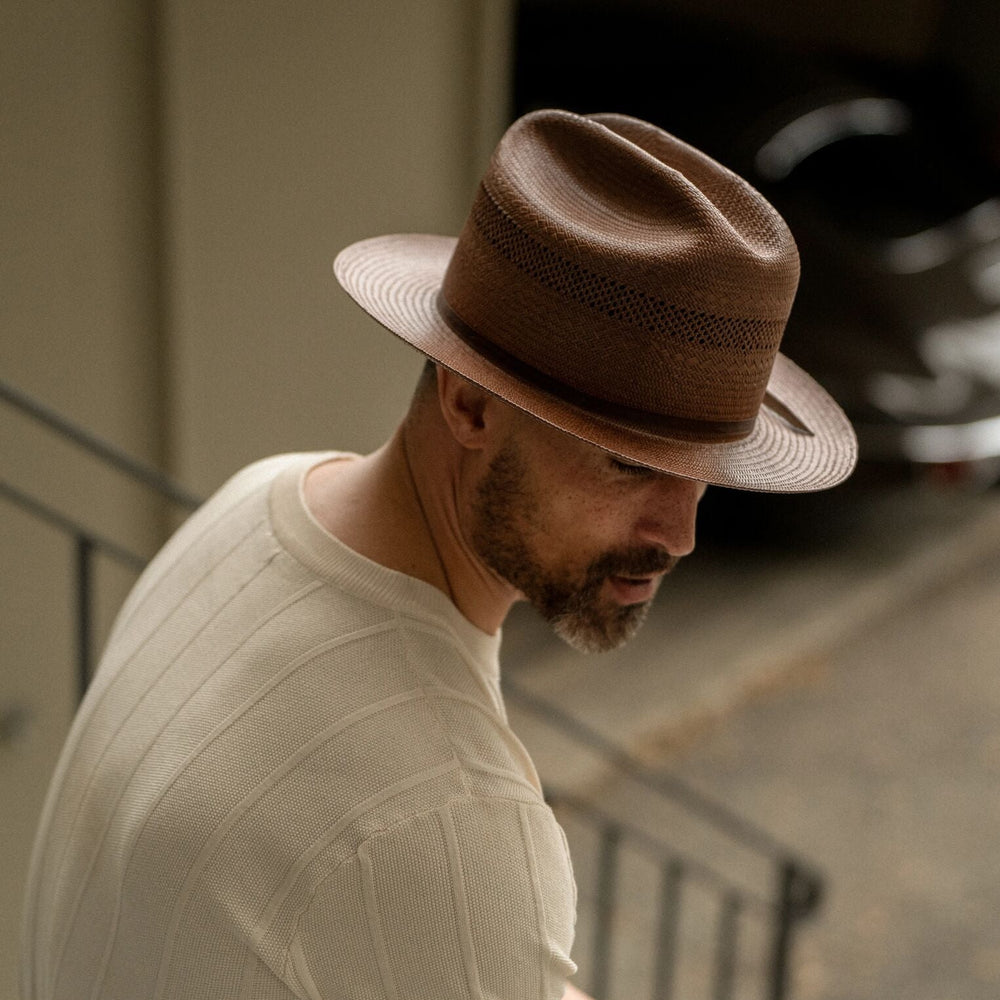 Open Road Vented Straw Cowboy Hat Chocolate | Stetson