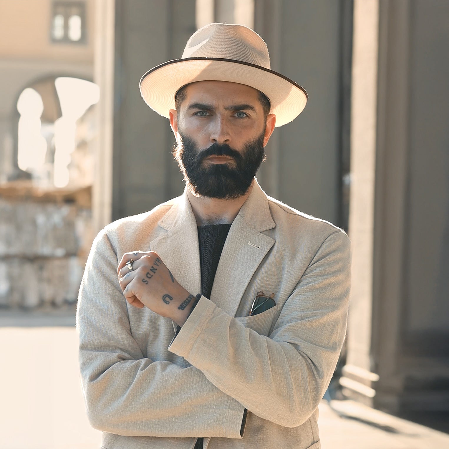 Stratoliner Hemp Fedora Navy | Stetson