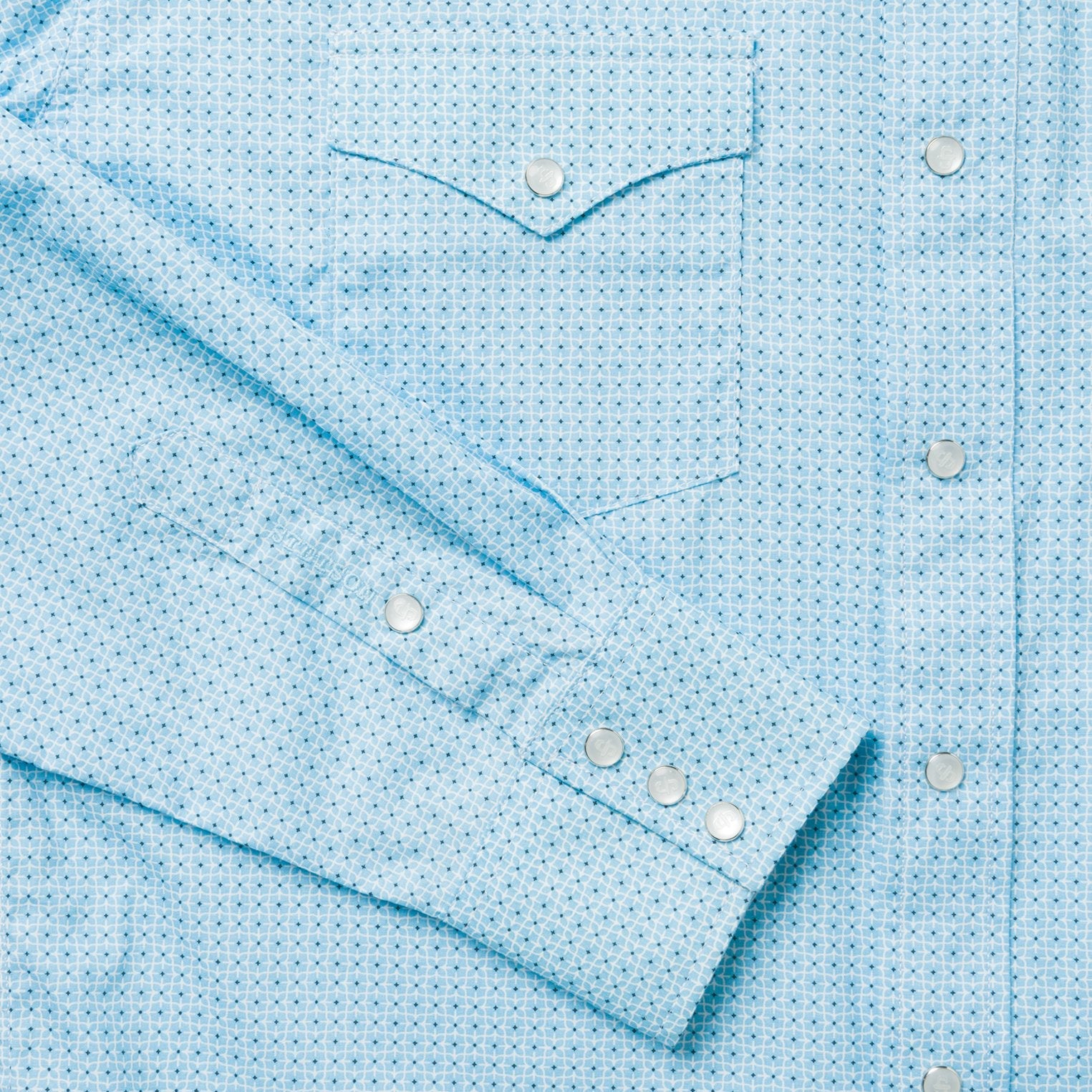 Blue Lattice Print Western Shirt Blue | Stetson