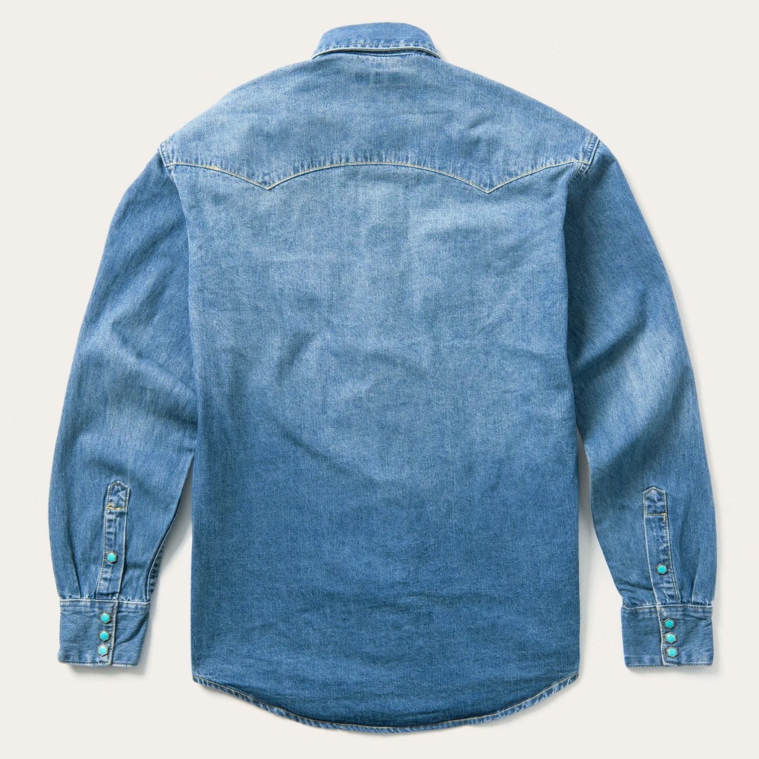 Turquoise Snap Western Denim Shirt Blue | Stetson