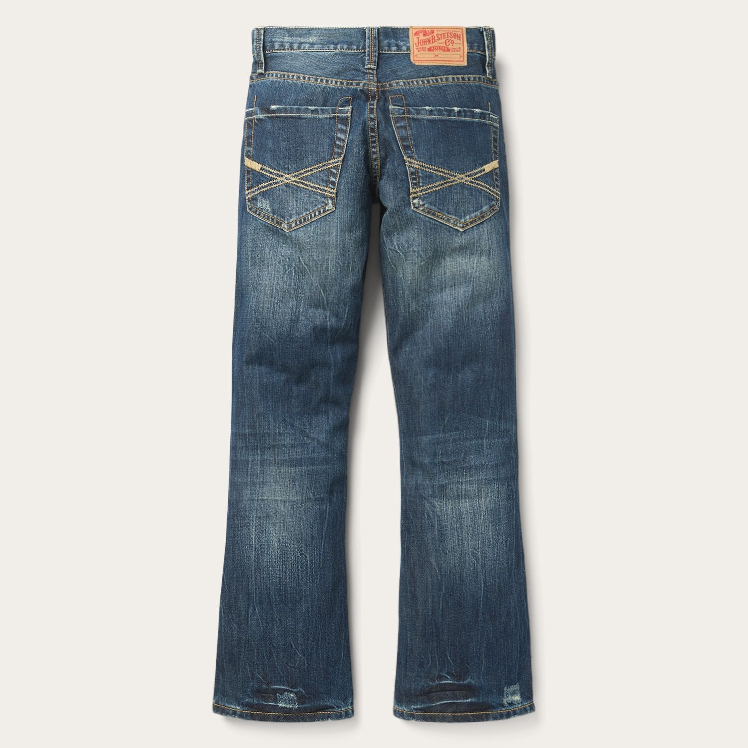 1014 Fit Destructed Dark Wash Jeans Blue | Stetson