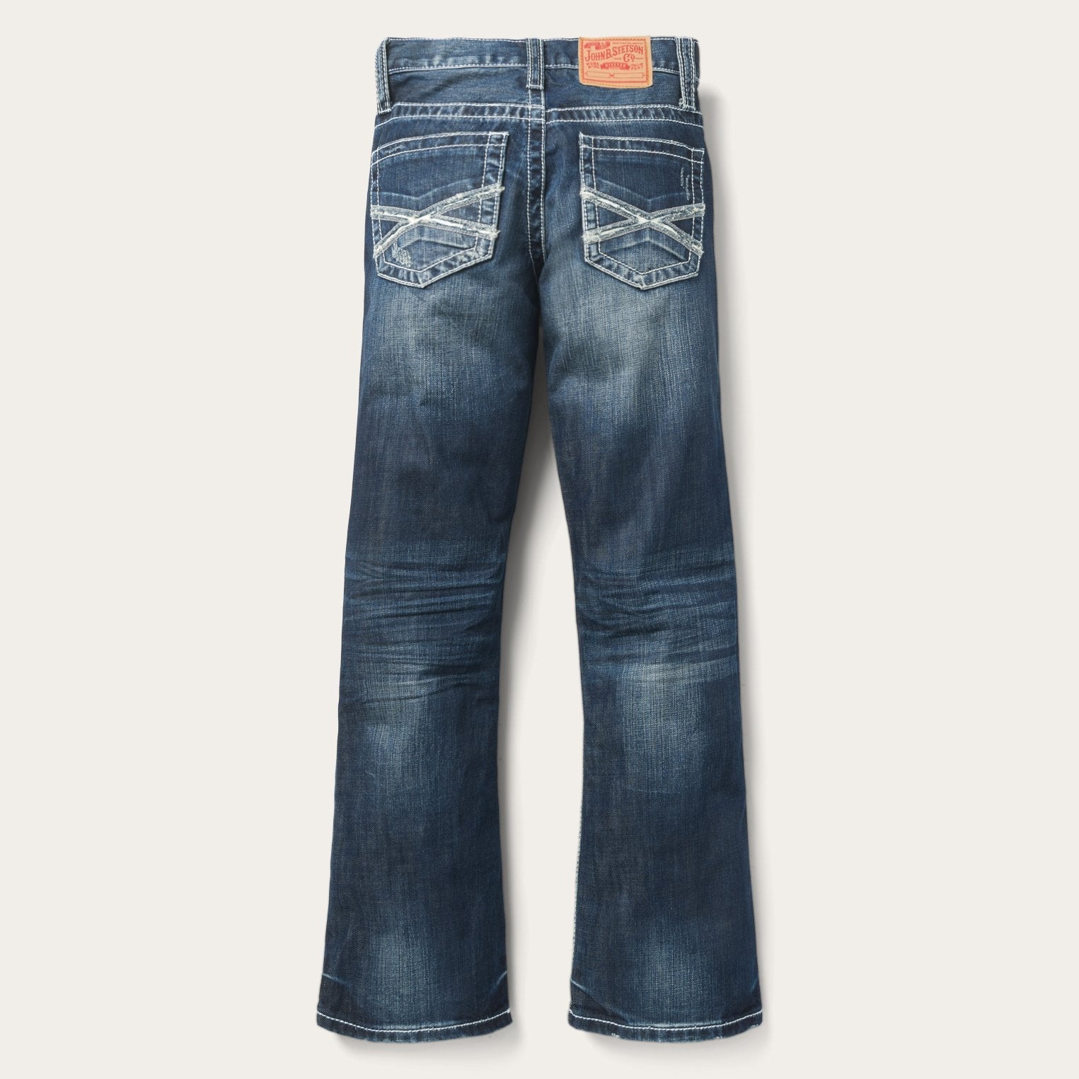 1014 Fit Destructed Medium Wash Jeans Blue | Stetson