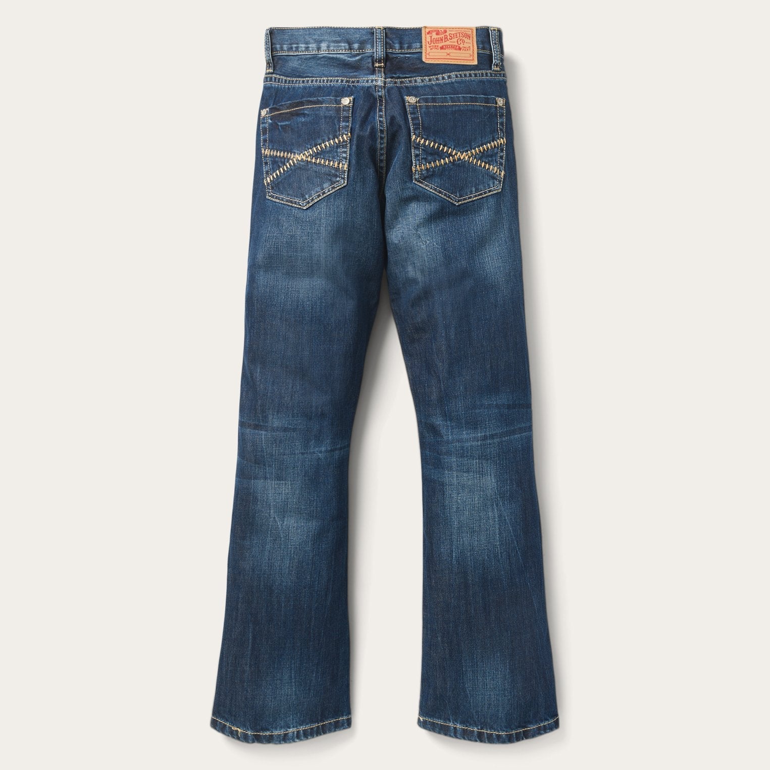 1014 Fit Semi-Destructed Wash Jeans Blue | Stetson