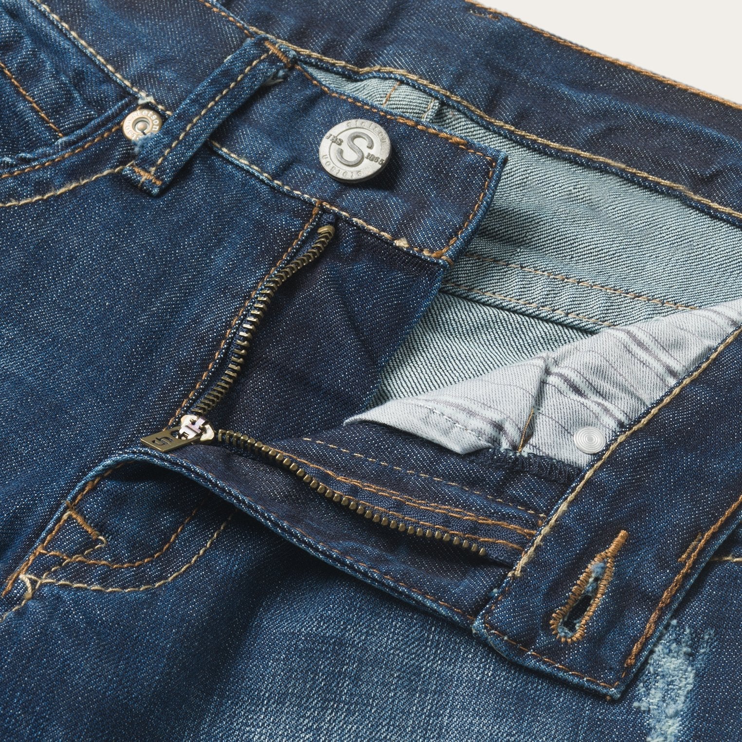 1312 Fit Jeans With Back Pocket Detail Blue | Stetson
