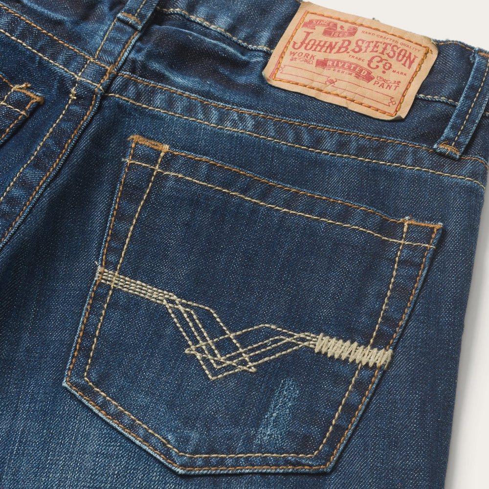 1312 Fit Jeans With Back Pocket Detail Blue | Stetson