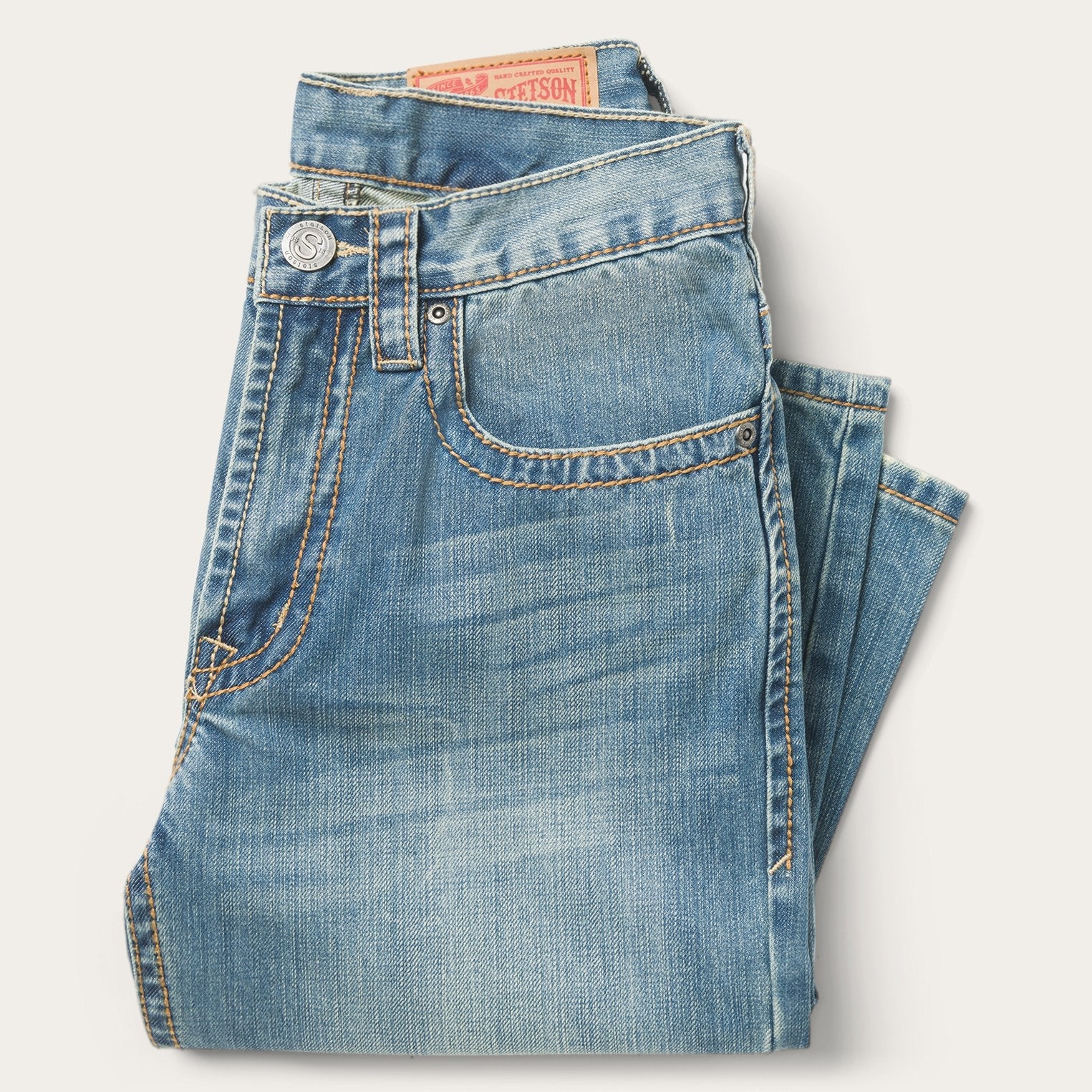 1520 Fit Light Wash Jeans With Tacking Blue | Stetson