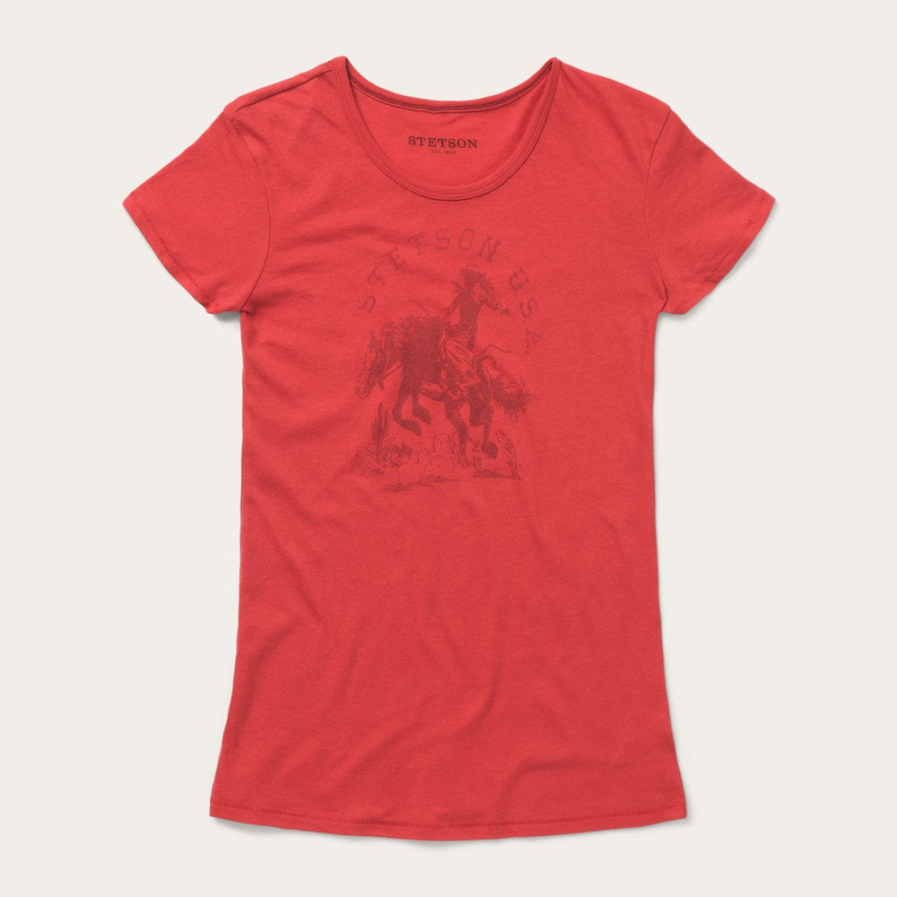 Cowgirl Graphic Tee Red | Stetson