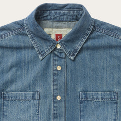Denim Snap Front Western Shirt Blue | Stetson