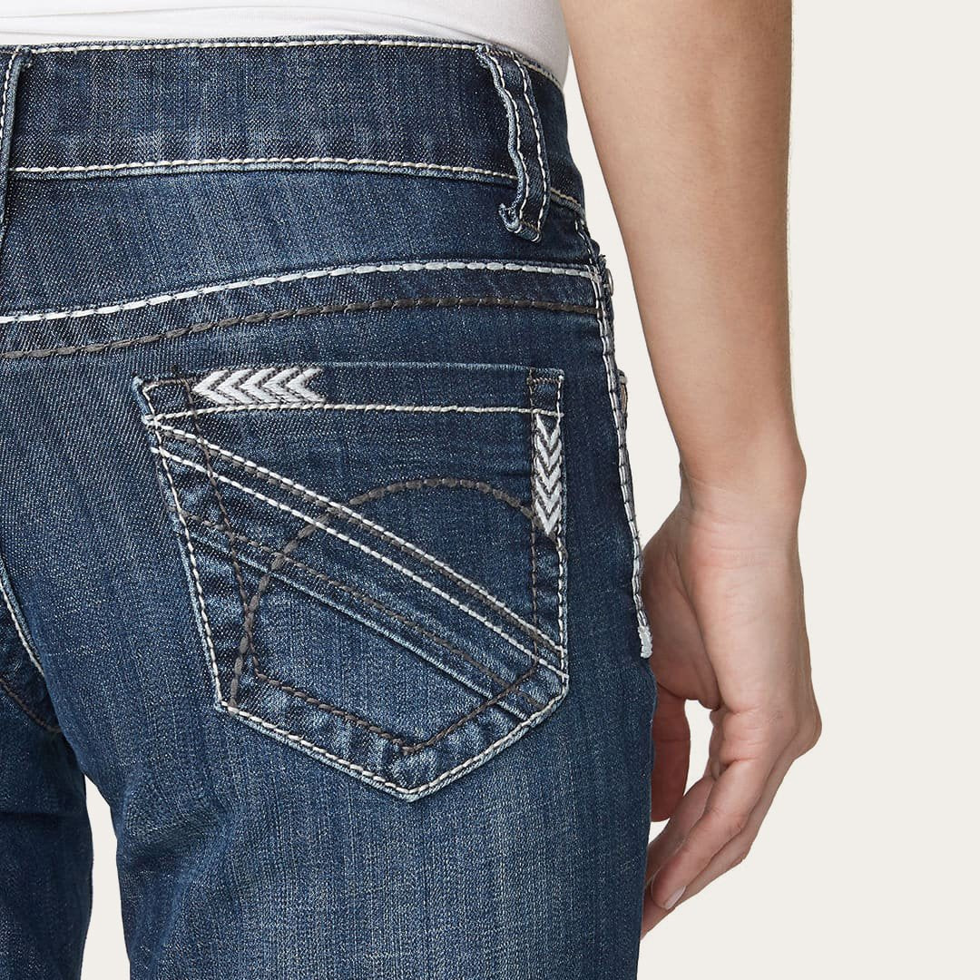 214 City Trouser Jeans With Chevron Back Pocket Blue | Stetson