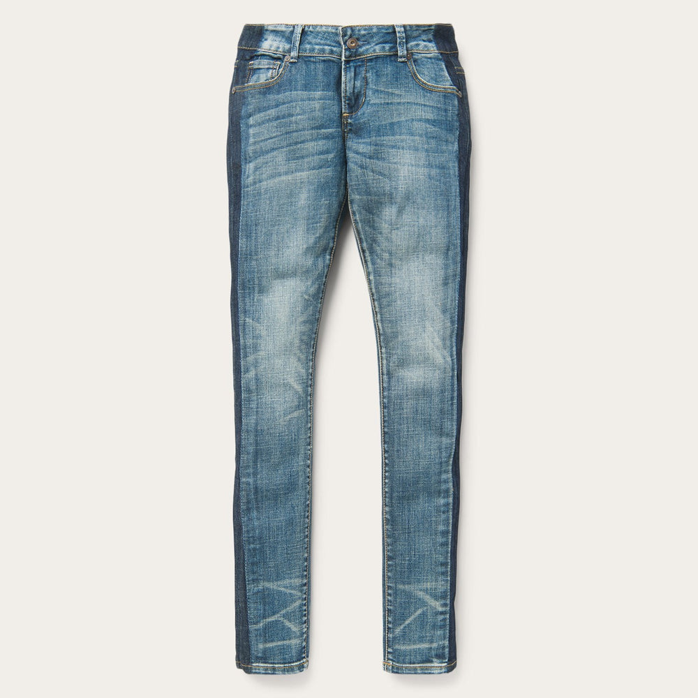 Skinny Fit Stripe Leg Jean Blue | Stetson