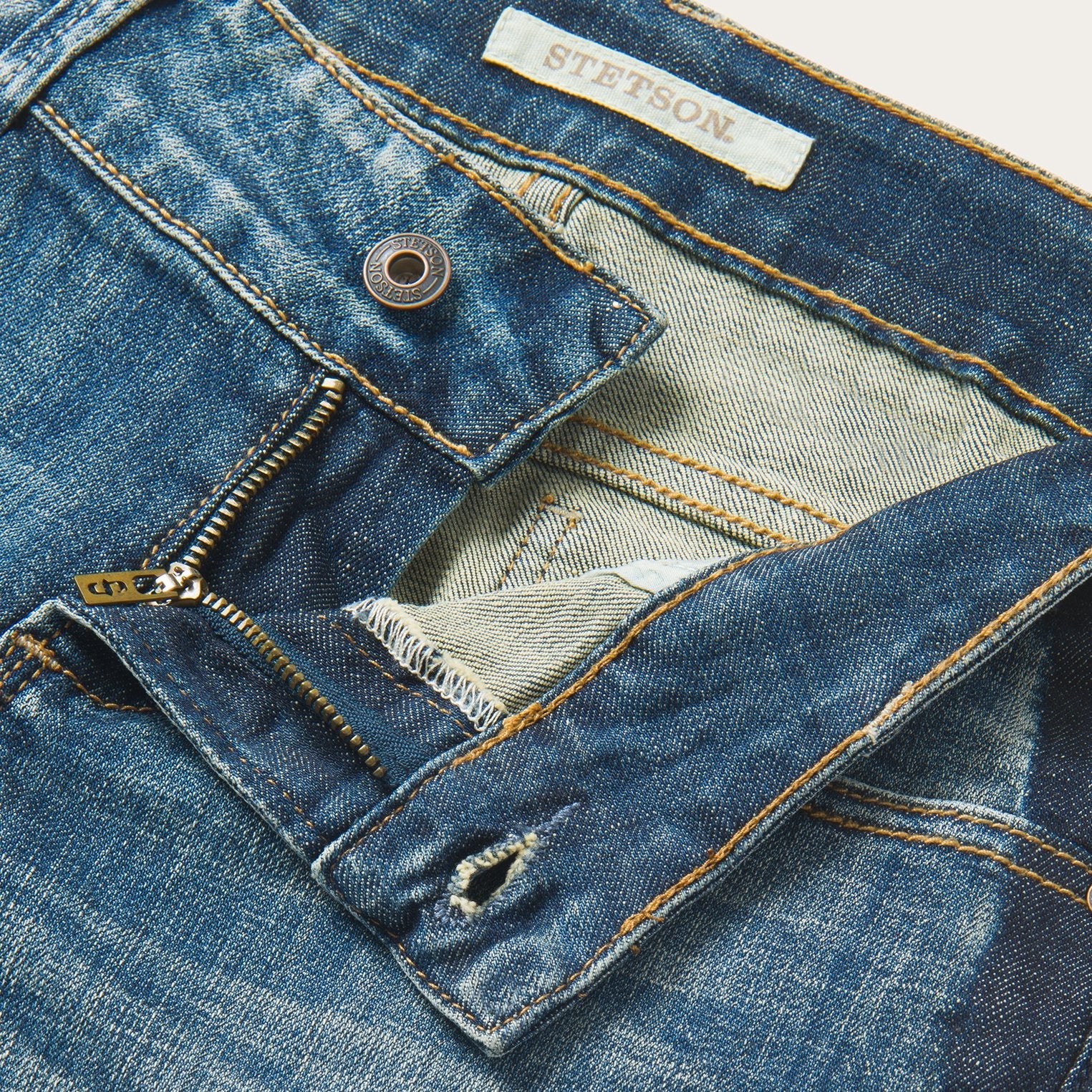 Skinny Fit Stripe Leg Jean Blue | Stetson
