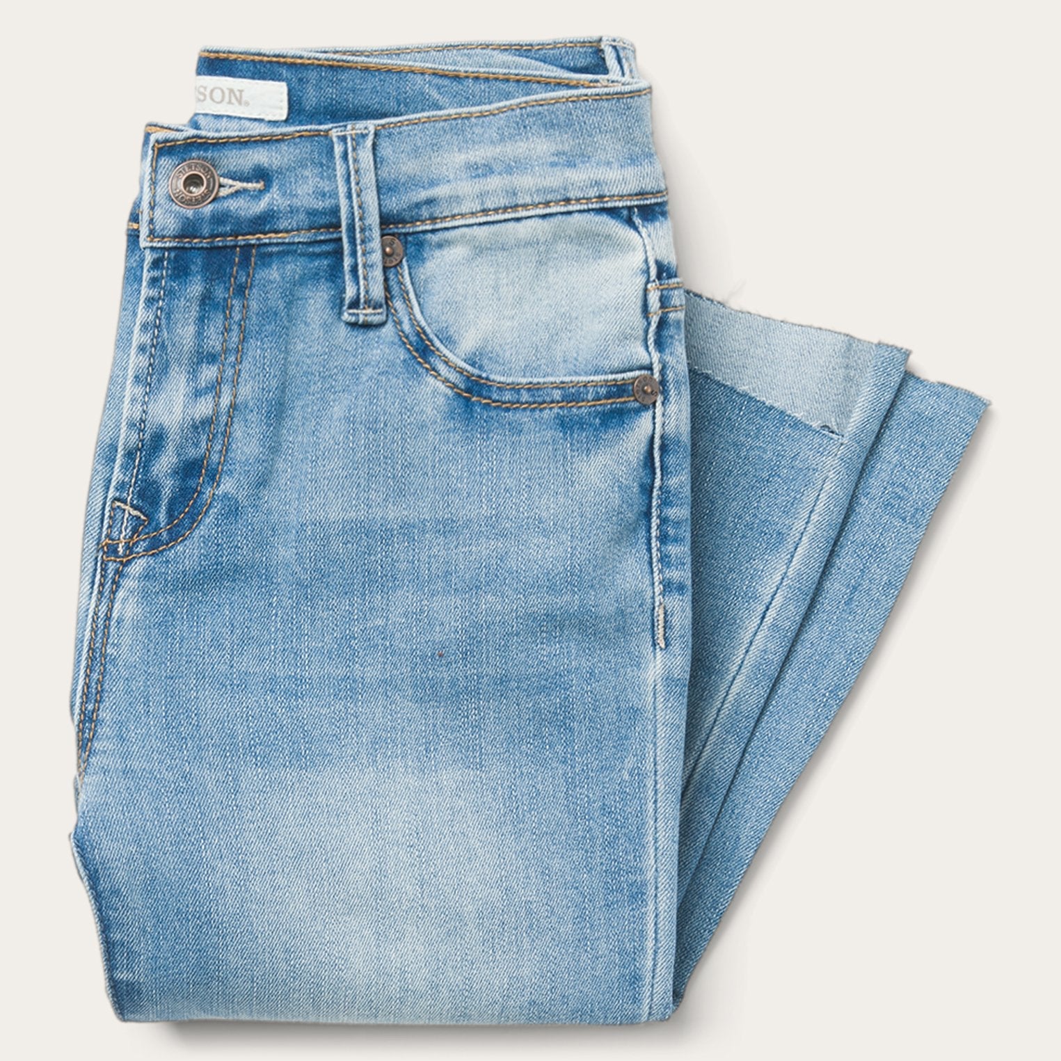 High Waist Flare Crop Jean Blue | Stetson